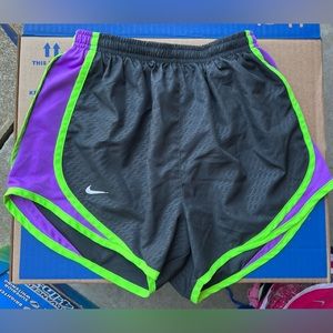 Nike Dri-Fit Black, Purple and Green Gym Shorts